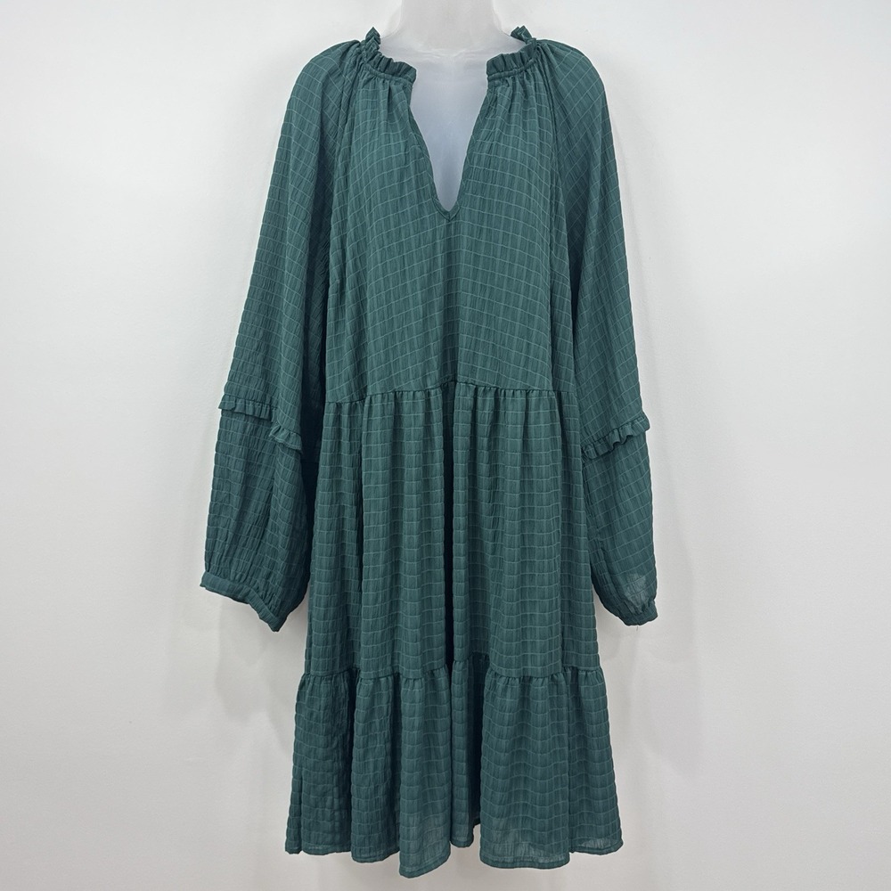 Mare Mare Anthropologie Anne Dress 3X Cottagecore Tiered Tunic Boho Stretch